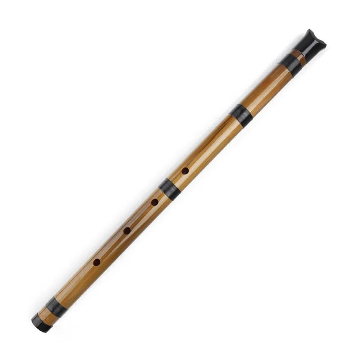 Professionelle Bambusflöte Für Erwachsene Bambusflöte D Tonart Shakuhachi Holzblasinstrument Mit Tasche 5 Löcher Geeignet Für Anfänger(Bamboo)