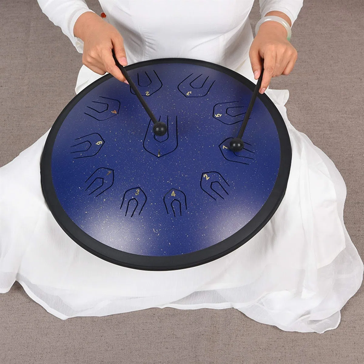 18-Zoll-Stahlzunge-Trommel, 22-Ton-Percussion-Instrument, Stahl-Percussion-Instrumenten-Kit, Geschenk Für Anfänger Und Yoga-Liebhaber, Zen, Meditation (Color : B)