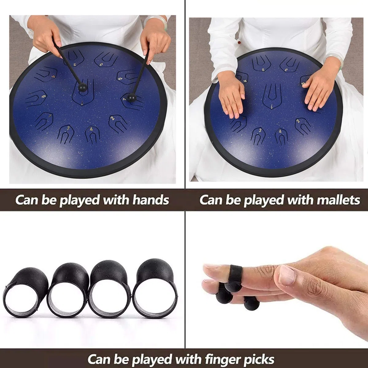 18-Zoll-Stahlzunge-Trommel, 22-Ton-Percussion-Instrument, Stahl-Percussion-Instrumenten-Kit, Geschenk Für Anfänger Und Yoga-Liebhaber, Zen, Meditation (Color : B)