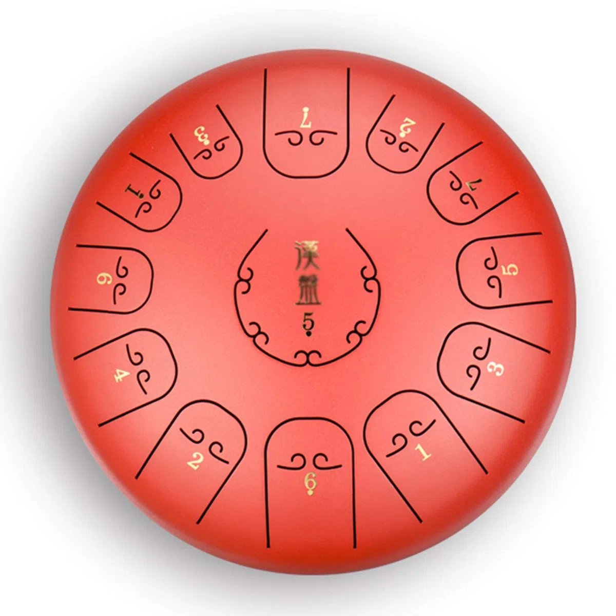 13-ty-tone 12-Zoll-Stahlzunge-Trommel-Percussion-Instrument, Stahl-Trommel-Kit Mit Schlagstöffen/Fingerbetten/Noten, Verwendet Für Meditation, Yoga Und Zen, Geschenke Für Kinder Und Erwachsene