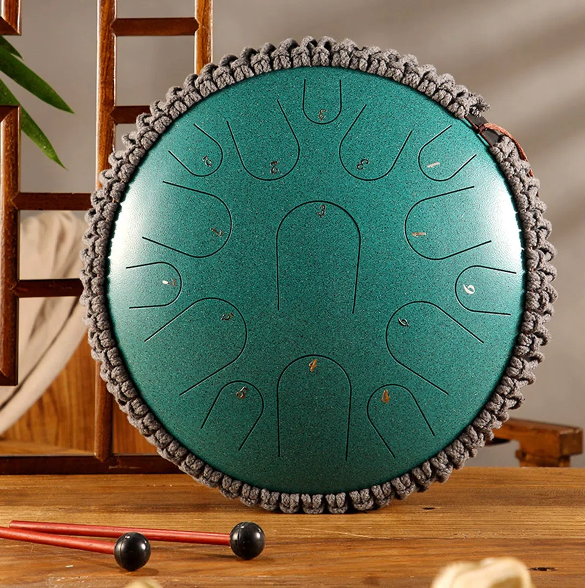 Stahlzungentrommel 15-Ton-13-Zoll-Percussion-Instrument, Geschenk für Erwachsene und Kinder, Meditation, Yoga und Zen (Color : A)