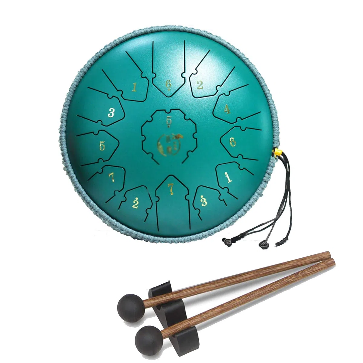 12-Zoll-13-tone-Stahlzunge-Trommel-Percussion-Tamburin Mit Trommelstäbchen, Musikbuch, Aufkleber, Fingerbetten, Aufbewahrungstasche, Geschenke Für Anfänger Und Yoga-Liebhaber (Color : E)