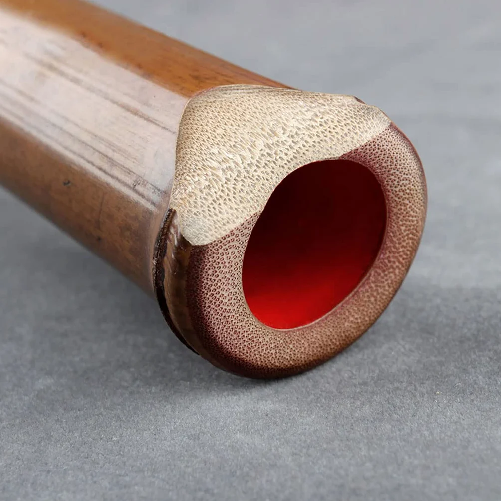 Shakuhachi 5 Löcher Holz Musikinstrumente Bambus Vertikale Flöte Mit Wurzel Holzblasinstrument Anfänger