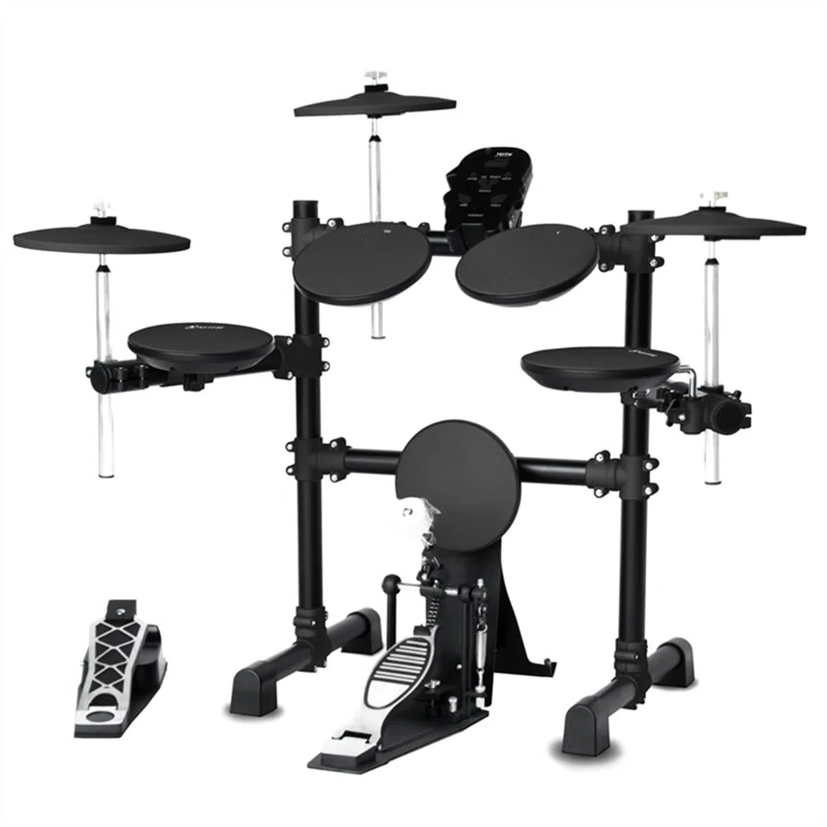 Elektronisches Schlagzeug Practice Elektronische Trommel Set Erwachsene Professionelle Anfänger Elektronische Trommelsatz Tragbare Elektrische Trommel (Color : Black)
