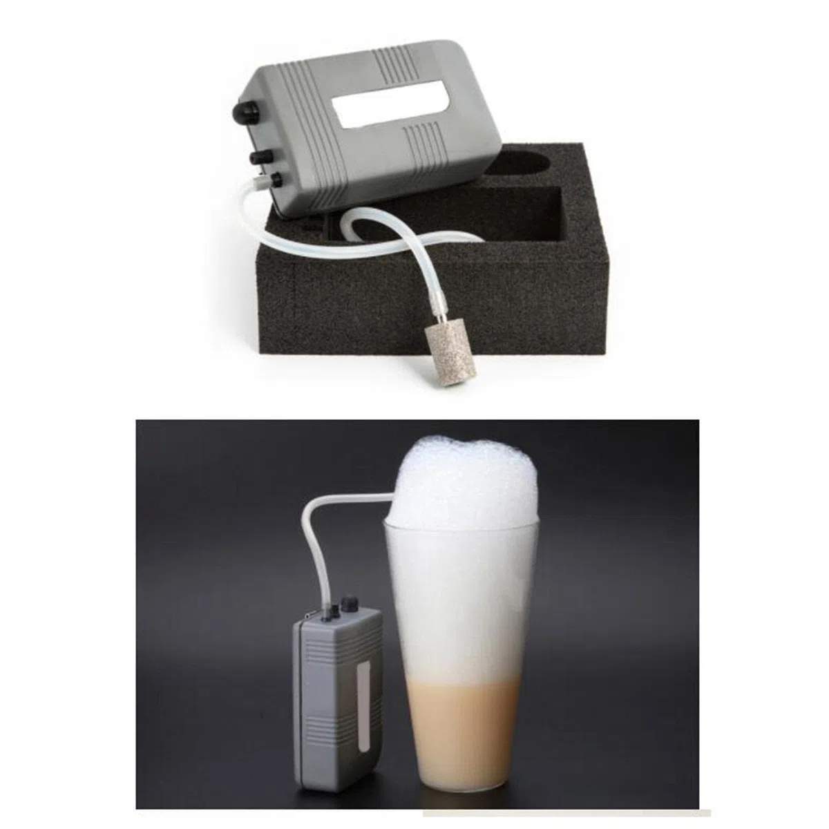 Amagogo Cuisine Schaummaschine Haushaltsküche Blasenwerkzeug Getränkeaufschäumer Sprudelspender Schnell Schäumendes PC Material für Party Hochzeit KTV