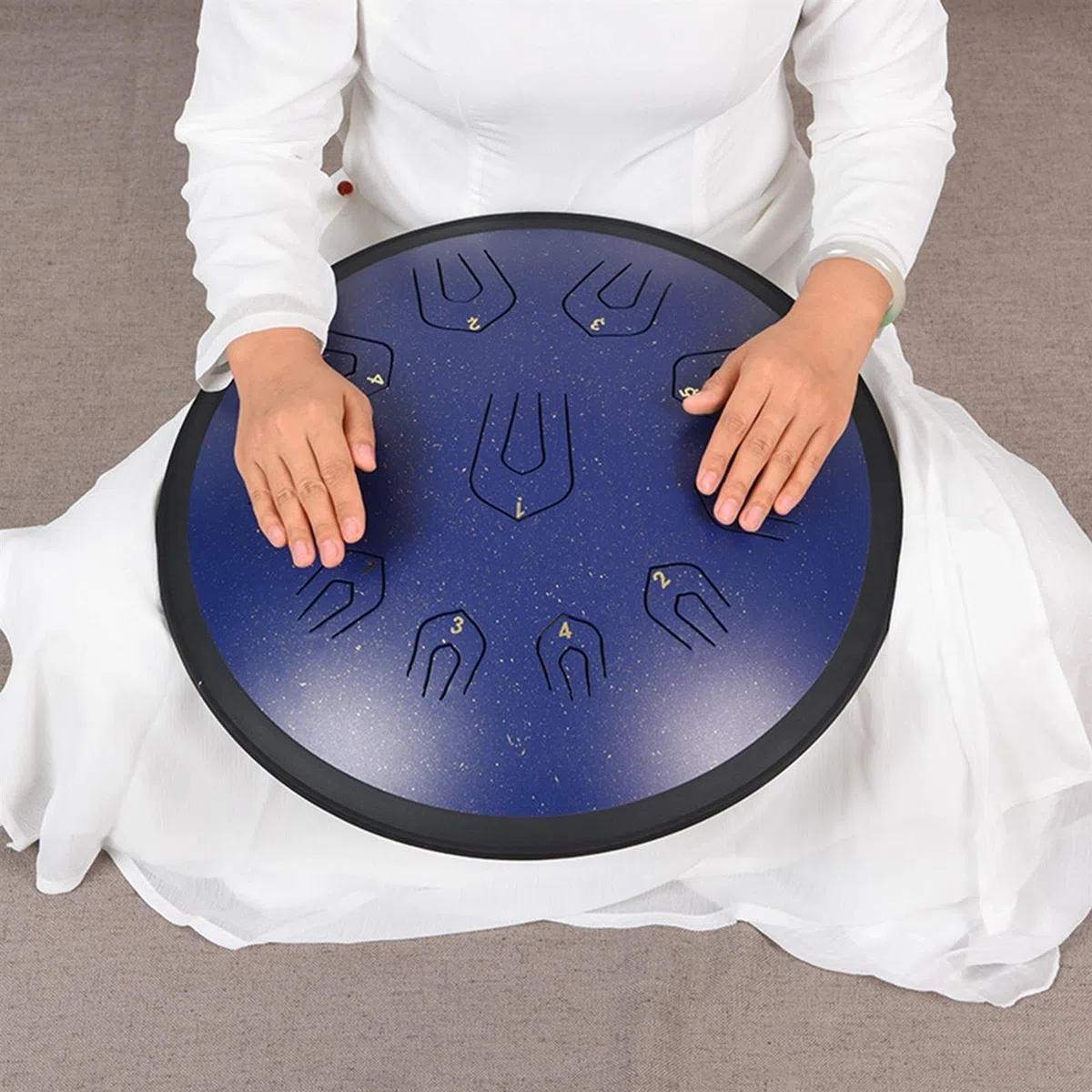 18-Zoll-Stahlzunge-Trommel, 22-Ton-Percussion-Instrument, Stahl-Percussion-Instrumenten-Kit, Geschenk Für Anfänger Und Yoga-Liebhaber, Zen, Meditation (Color : B)