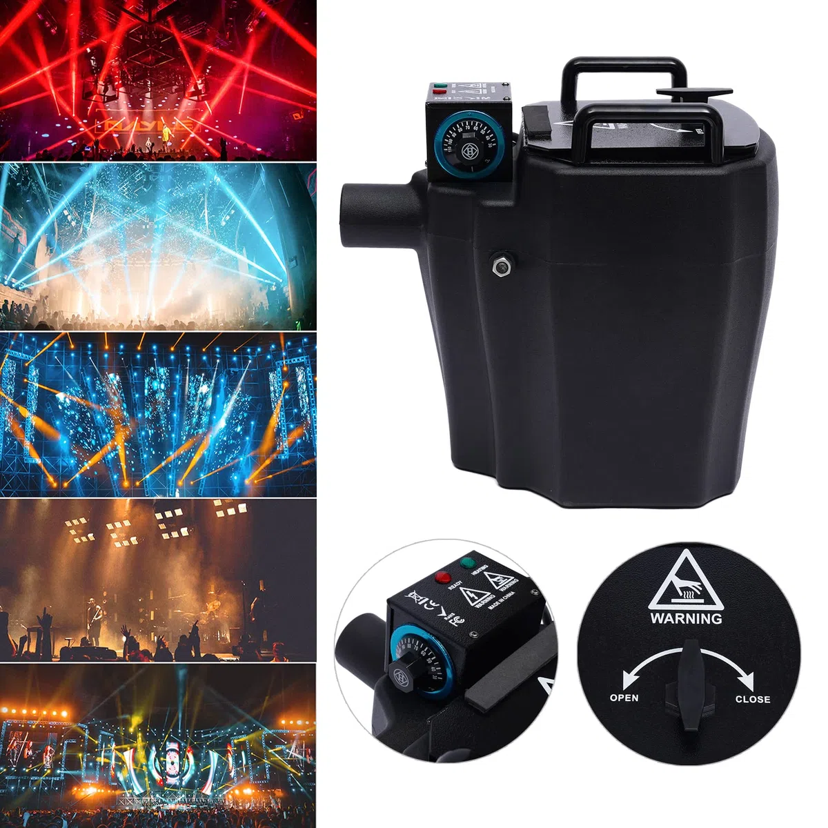 Trockeneismaschine 3500W Stabil Nebelmaschine Tragbar fog machine für Halloween Weihnachten Hochzeitsfeiern und Bühnenauftritte usw