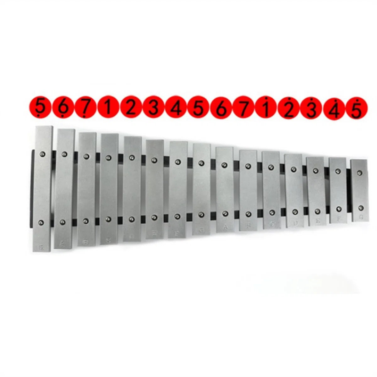 Aluminiumplatte, praktisches Glockenspiel-Schlaginstrument, 15-Noten-Xylophon, Glockenspiel-Schlaginstrument