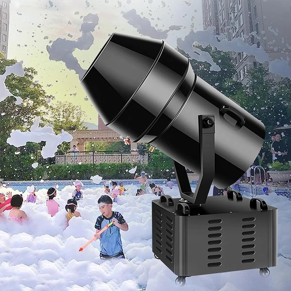2000 W Bühneneffekt-Jet-Schaummaschine, Schaumproduktionsbereich 30 M³/Min, Entfernung 6–8 M, Schaummaschinenparty, Große Schaummaschine, Bühnenschaummaschine Für Partys Im Freien