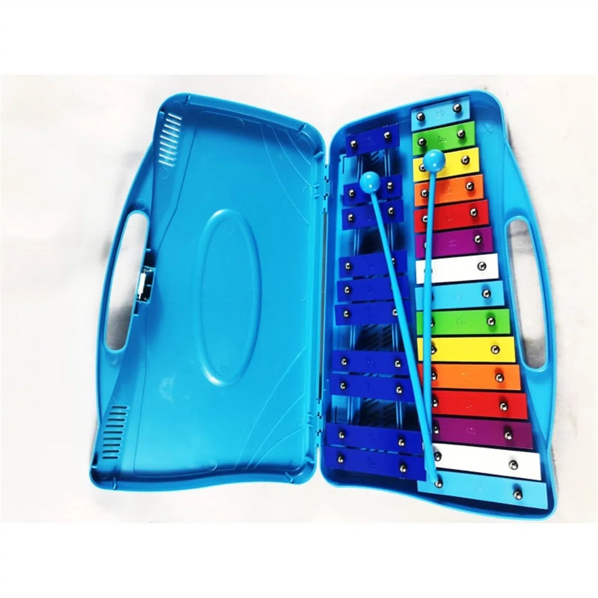 25 Klangfarben-Aluminiumplatte, praktisches Glockenspiel, Xylophon, Schlaginstrument, Glockenspiel, Schlaginstrument