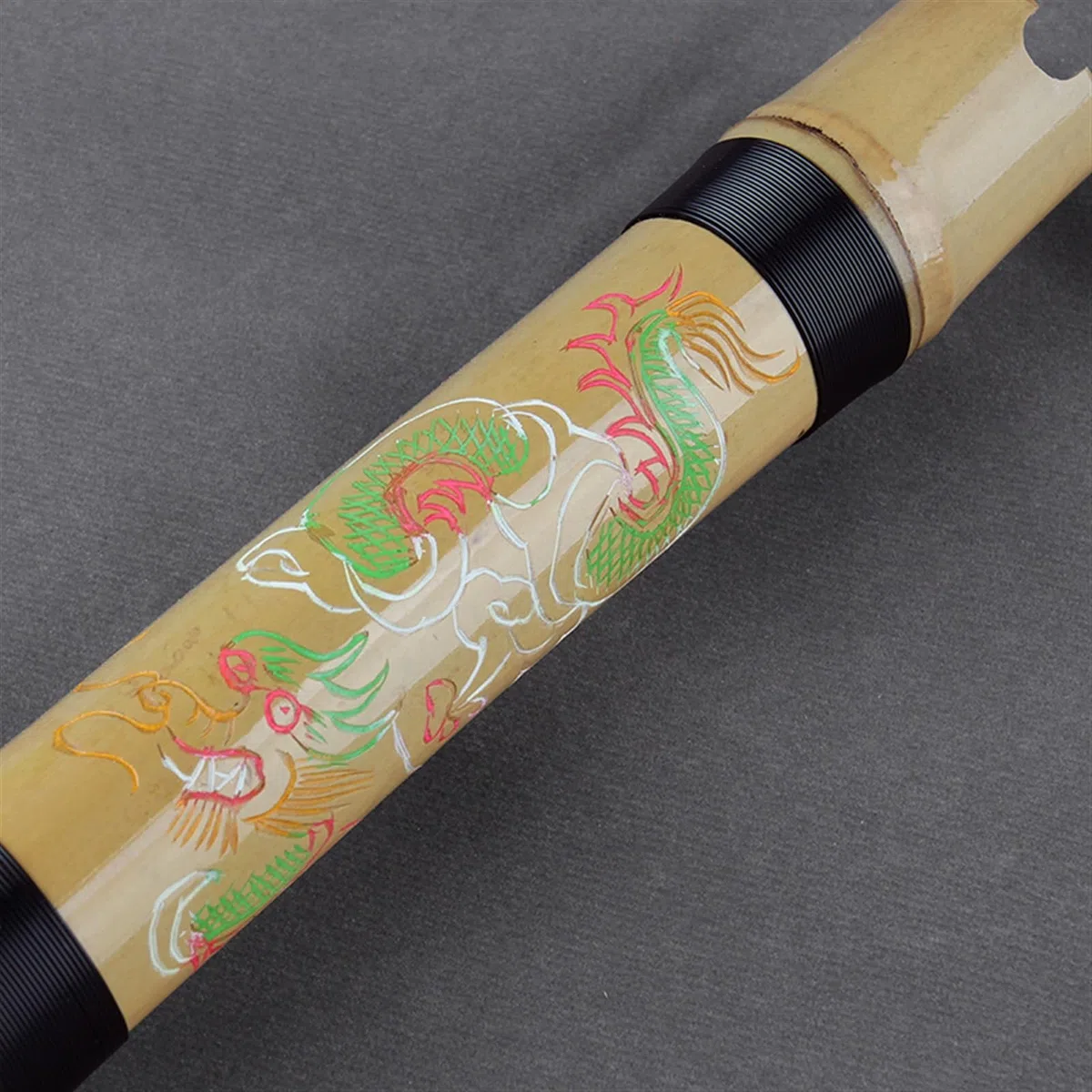 bambusflöte 5 Löcher Shakuhachi G Key Musikinstrumente Bambusflöte Mit Wurzelholzinstrument