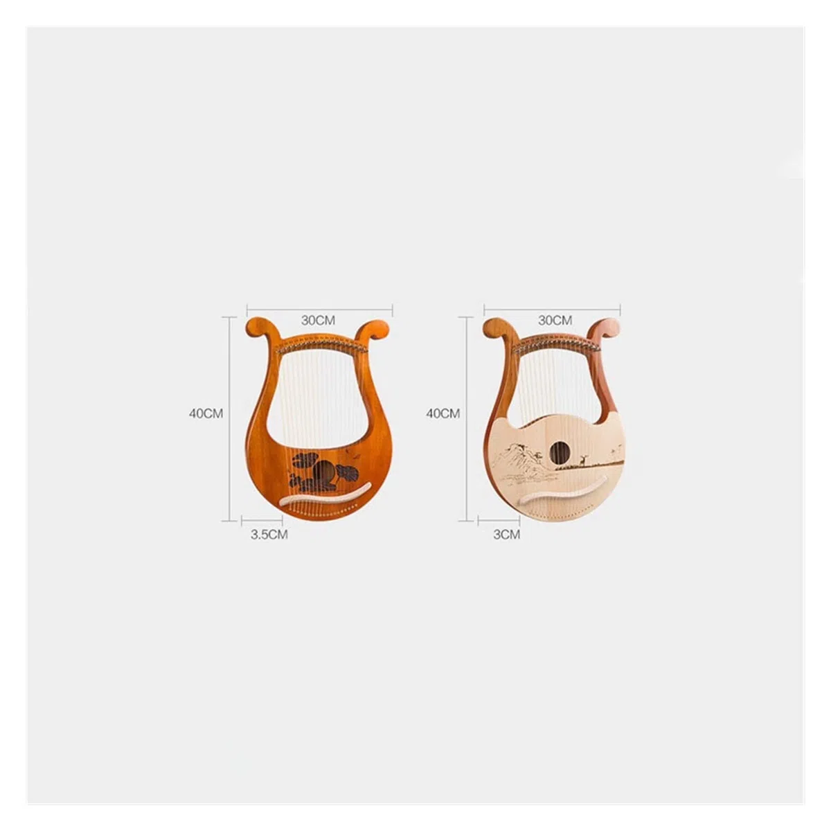 Stimmschlüssel Für Tragbare Musikinstrumente Mit 19 Saiten, Mahagoni, Harfe Harfen-Saiteninstrument (Color : 5)