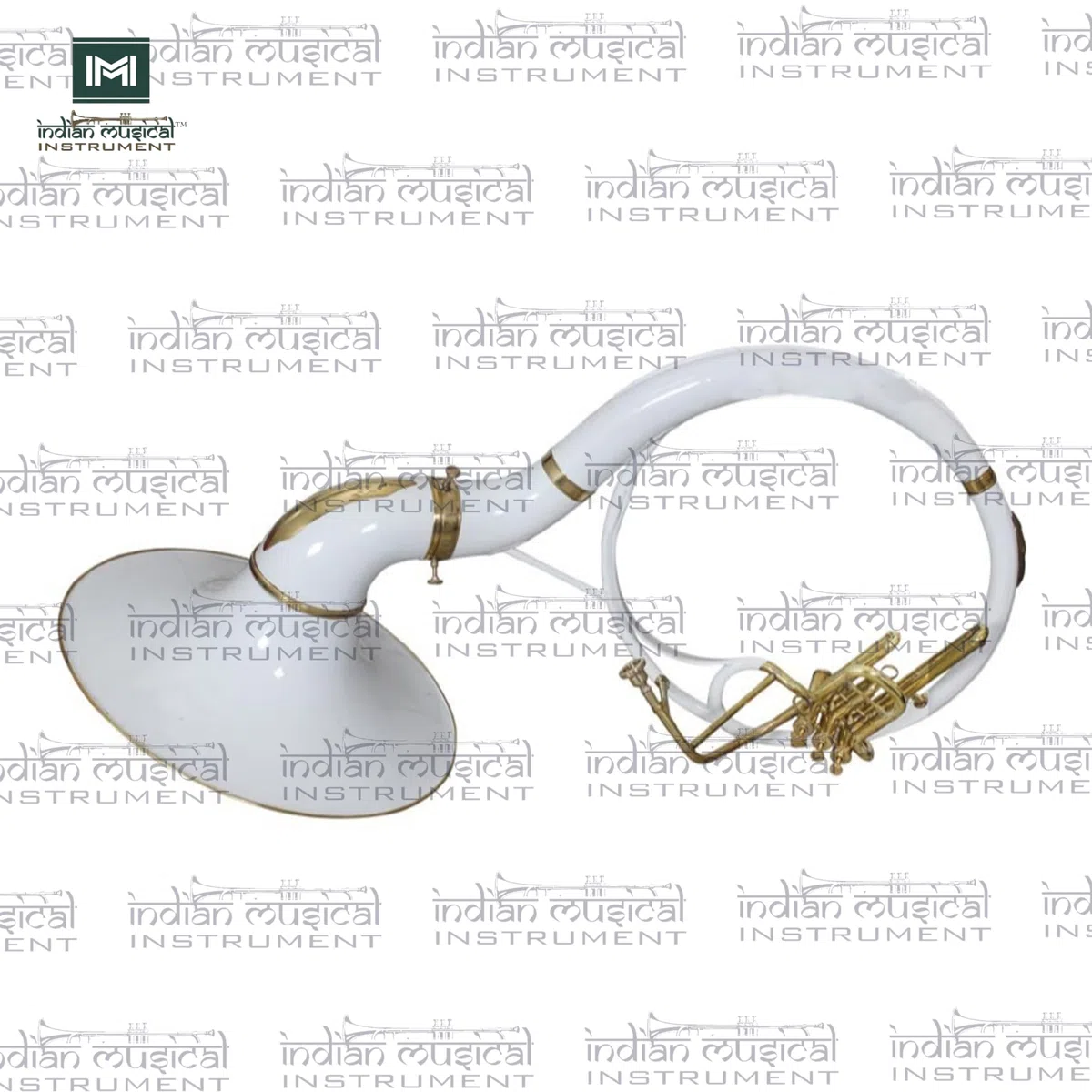 Sousaphon 55,9 cm Messing-Instrument mit warmem Ton, glatten Ventilen, mit Mundstück und Hartschalenkoffer.