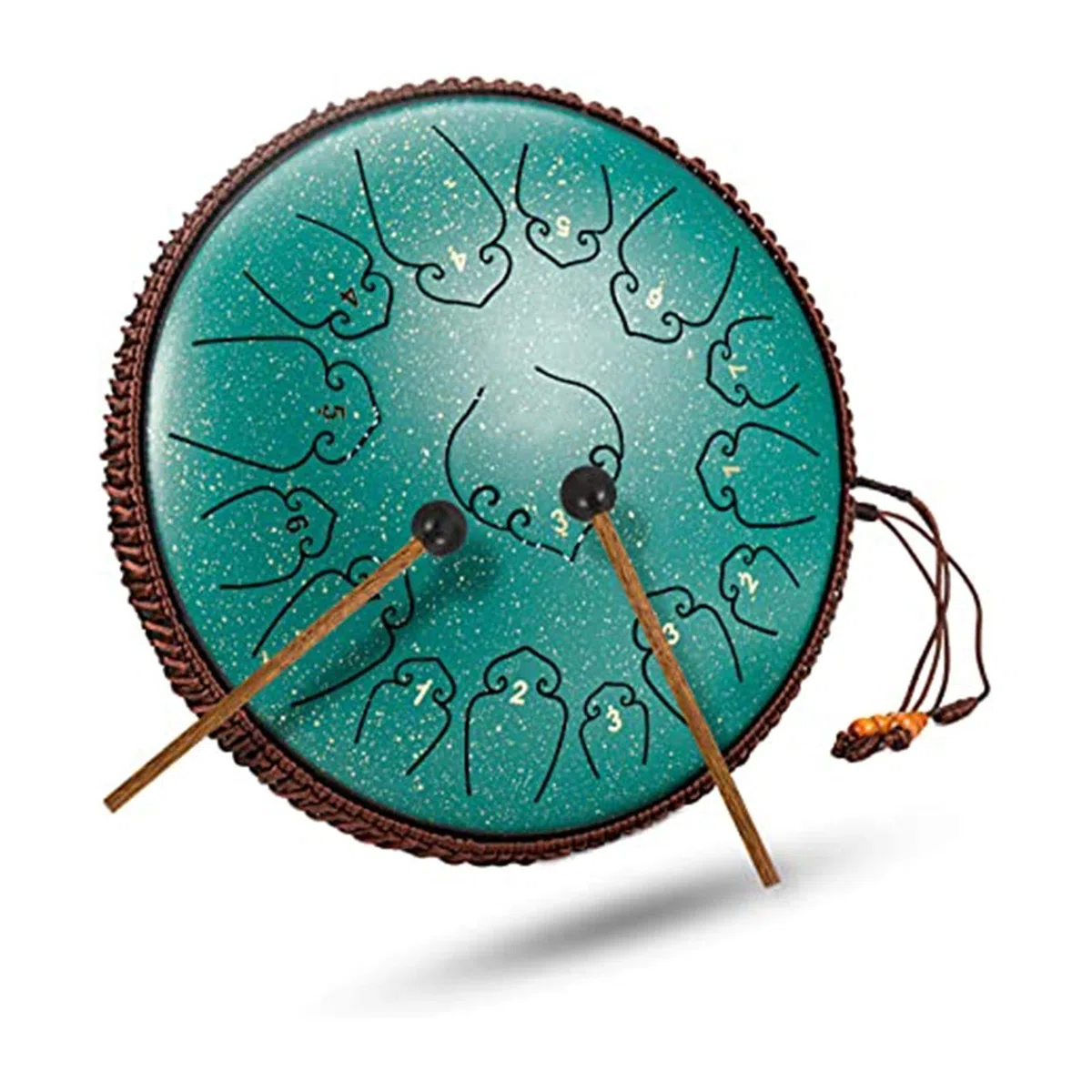 Stahlzunge Trommel 14 Zoll 15 Anmerkung Percussion Instrument, manuelles Percussion Instrument Tamburin, Gürtelhammer, Reisetasche, Yoga, Meditation, Musiktherapie (Color : A)