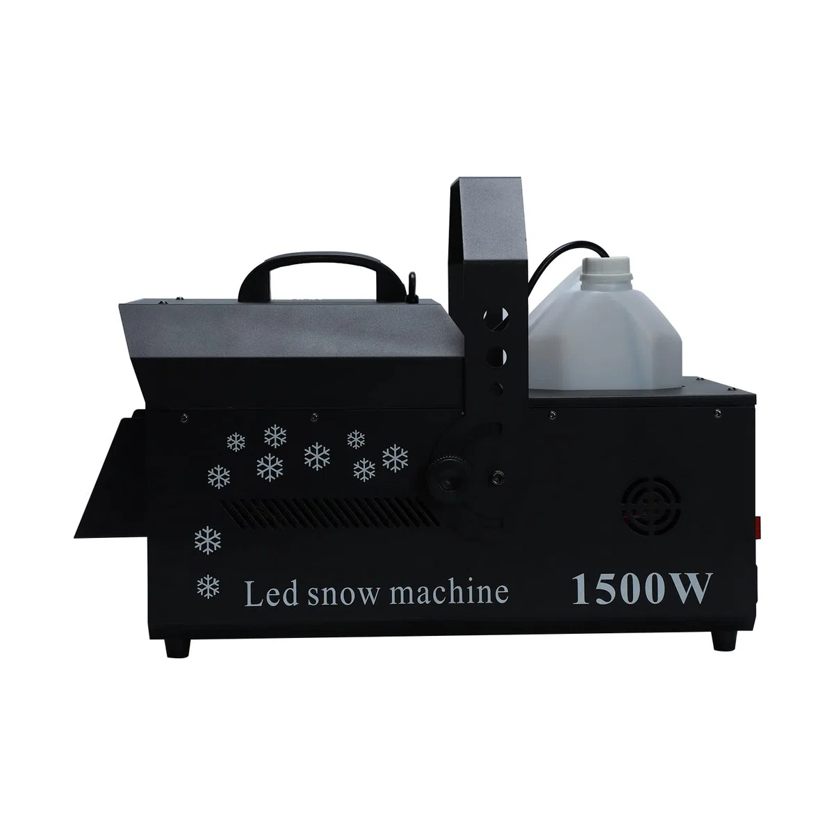 Schneemaschine, 1500W Schnee Maschine mit 12 LED Licht, 5L Wassertank, Schneeflockenmaschine DMX für Partys, Halloween