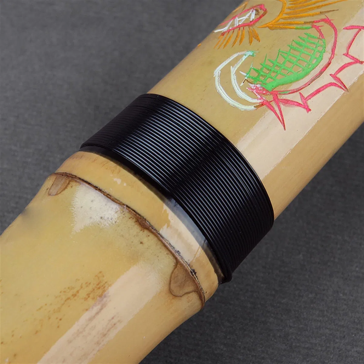 bambusflöte 5 Löcher Shakuhachi G Key Musikinstrumente Bambusflöte Mit Wurzelholzinstrument