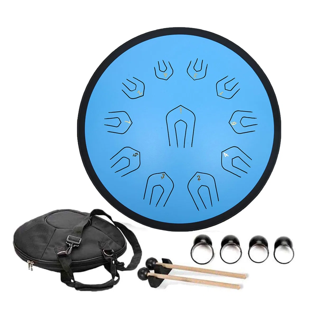 18-Zoll-Stahlzunge-Trommel, 22-Ton-Percussion-Instrument, Stahl-Percussion-Instrumenten-Kit, Geschenk Für Anfänger Und Yoga-Liebhaber, Zen, Meditation (Color : B)