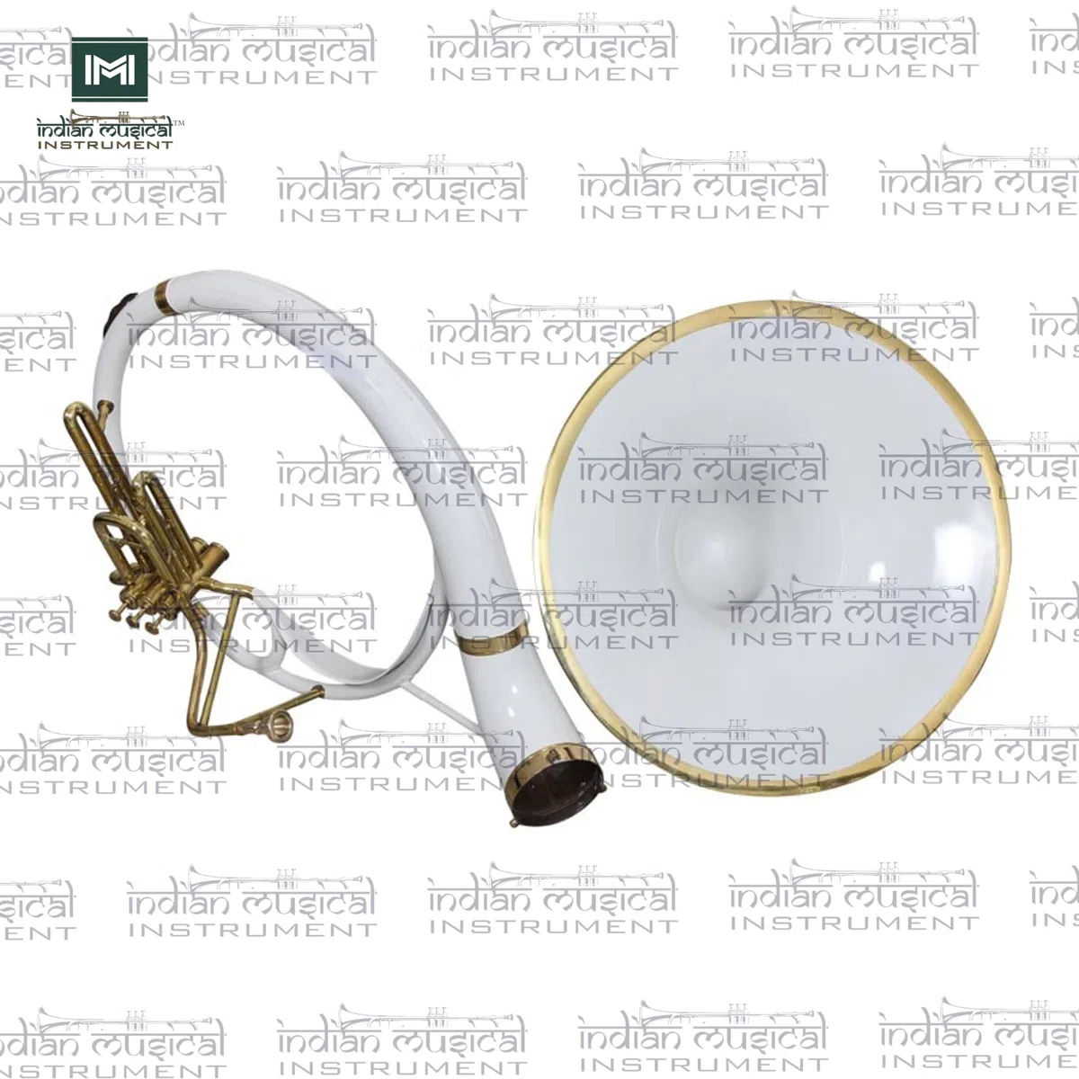Sousaphon 55,9 cm Messing-Instrument mit warmem Ton, glatten Ventilen, mit Mundstück und Hartschalenkoffer.