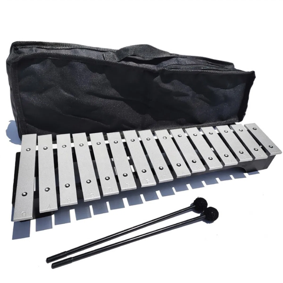 15-Noten-Aluminiumplatte, praktisch und exquisit, Glockenspiel-Schlaginstrument, Glockenspiel-Schlaginstrument