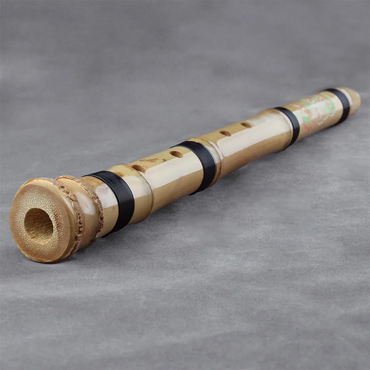 bambusflöte 5 Löcher Shakuhachi G Key Musikinstrumente Bambusflöte Mit Wurzelholzinstrument