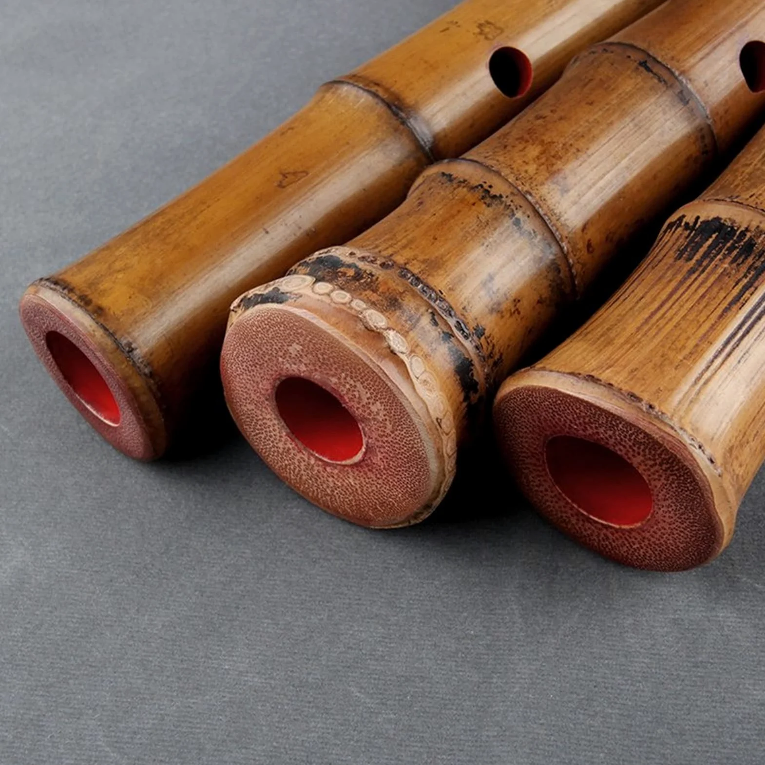 Bambusflöten Shakuhachi 5-Loch Musikinstrumente Aus Holz Bambus Vertikalflöte Mit Wurzel
