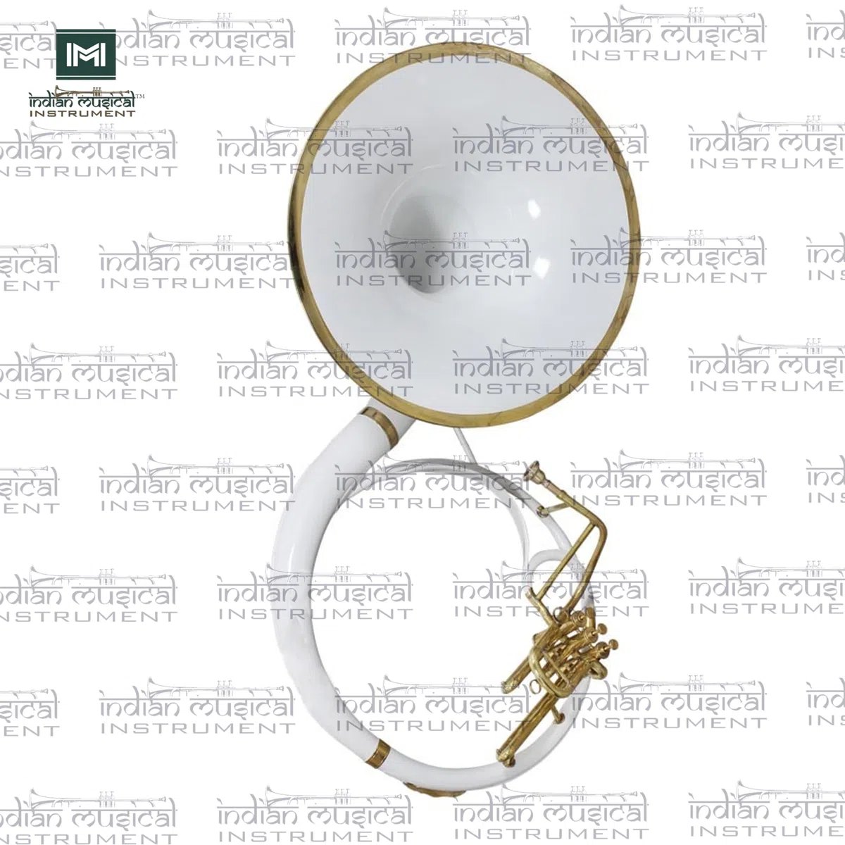 Sousaphon 55,9 cm Messing-Instrument mit warmem Ton, glatten Ventilen, mit Mundstück und Hartschalenkoffer.