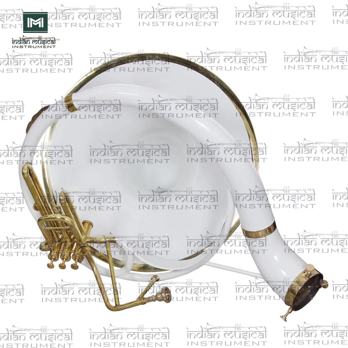 Sousaphon 55,9 cm Messing-Instrument mit warmem Ton, glatten Ventilen, mit Mundstück und Hartschalenkoffer.