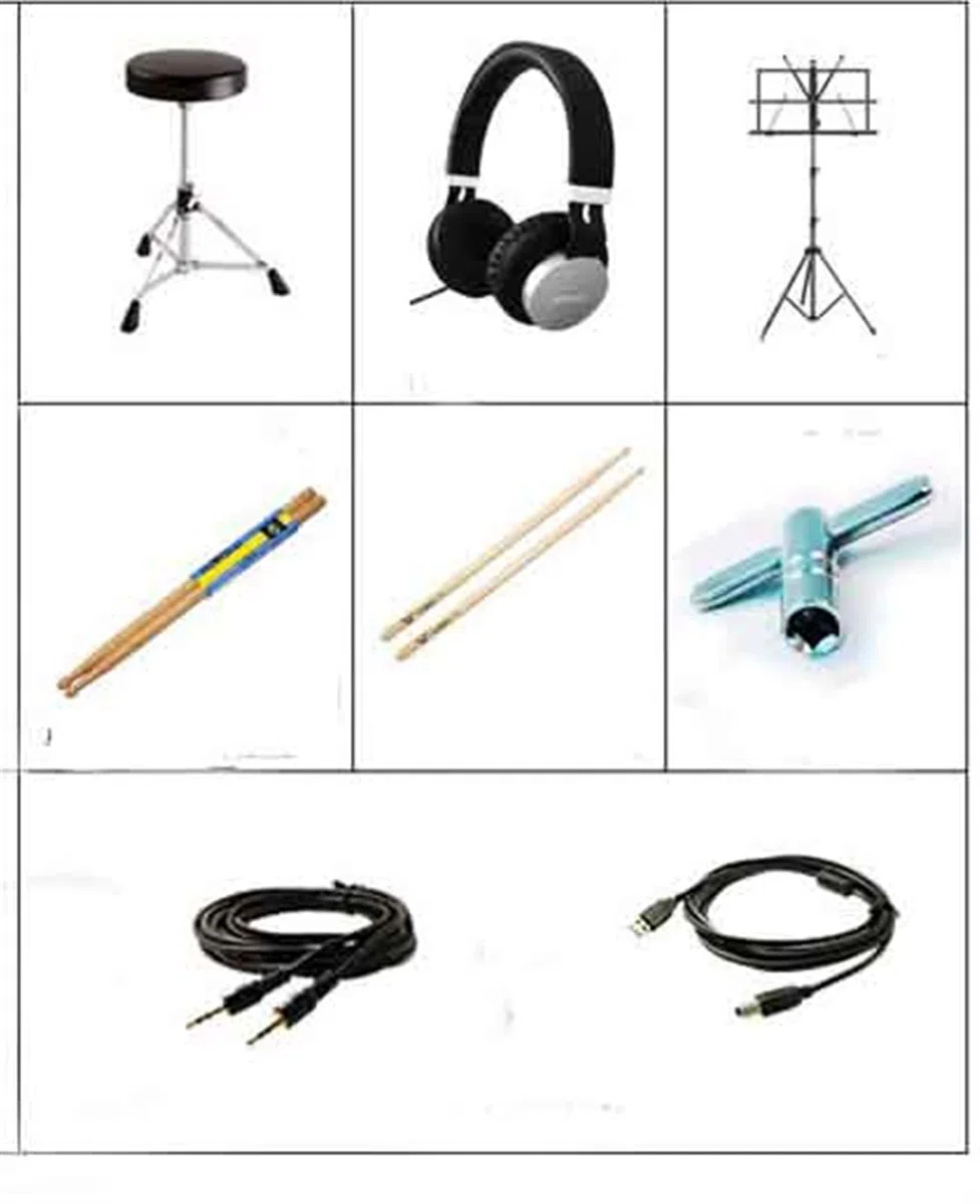 Elektronisches Schlagzeug Practice Elektronische Trommel Set Erwachsene Professionelle Anfänger Elektronische Trommelsatz Tragbare Elektrische Trommel (Color : Black)
