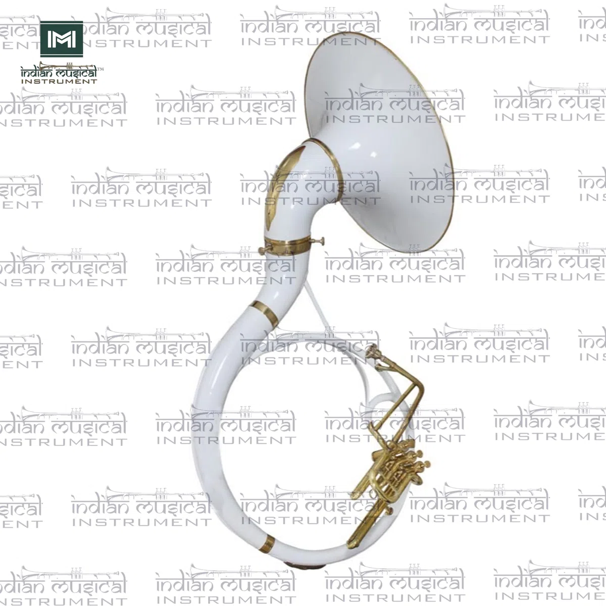 Sousaphon 55,9 cm Messing-Instrument mit warmem Ton, glatten Ventilen, mit Mundstück und Hartschalenkoffer.