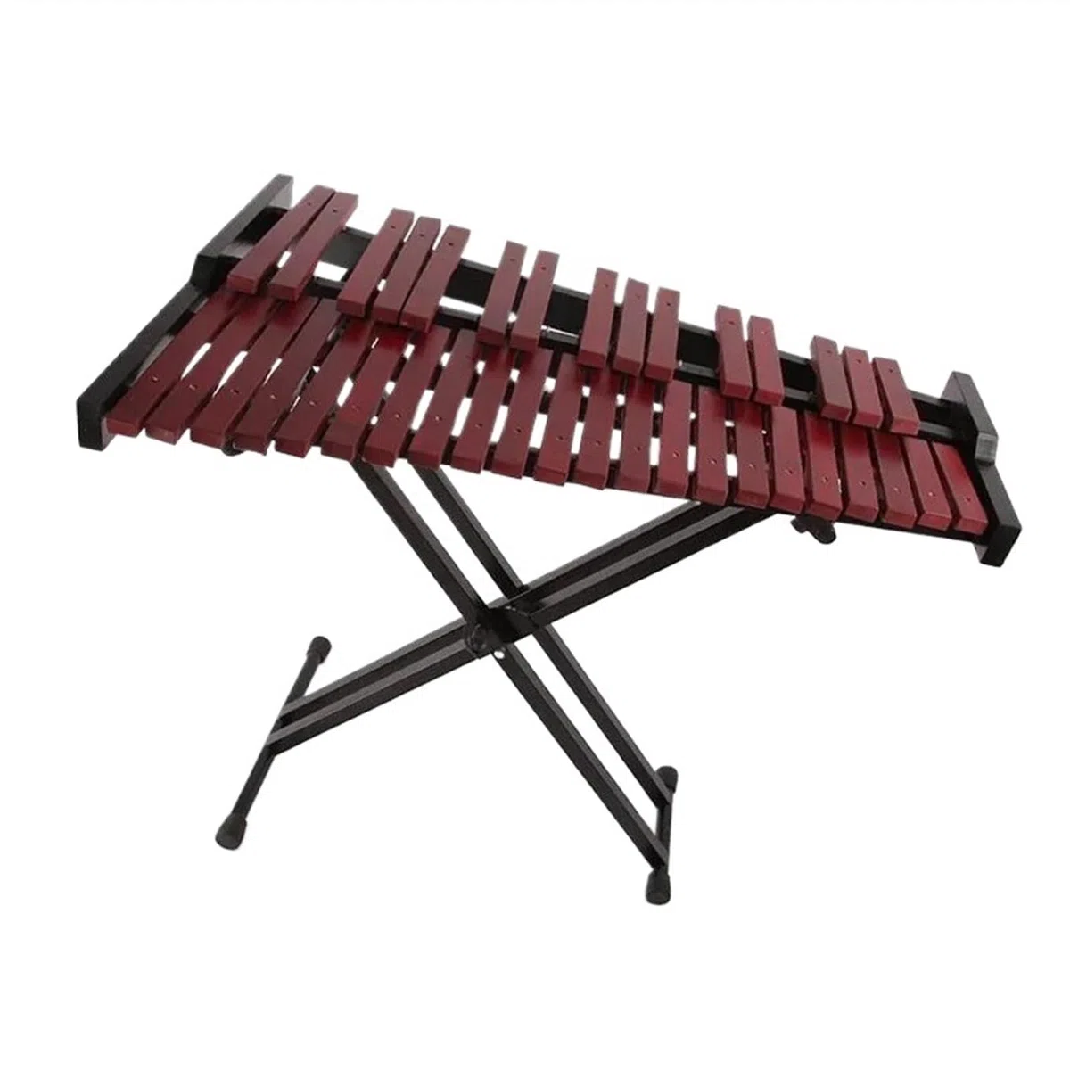 Professional Xylophone 37-Ton Holz-Klangplatte Redwood Xylophon Percussion Mit Klappbarem Klavierständer