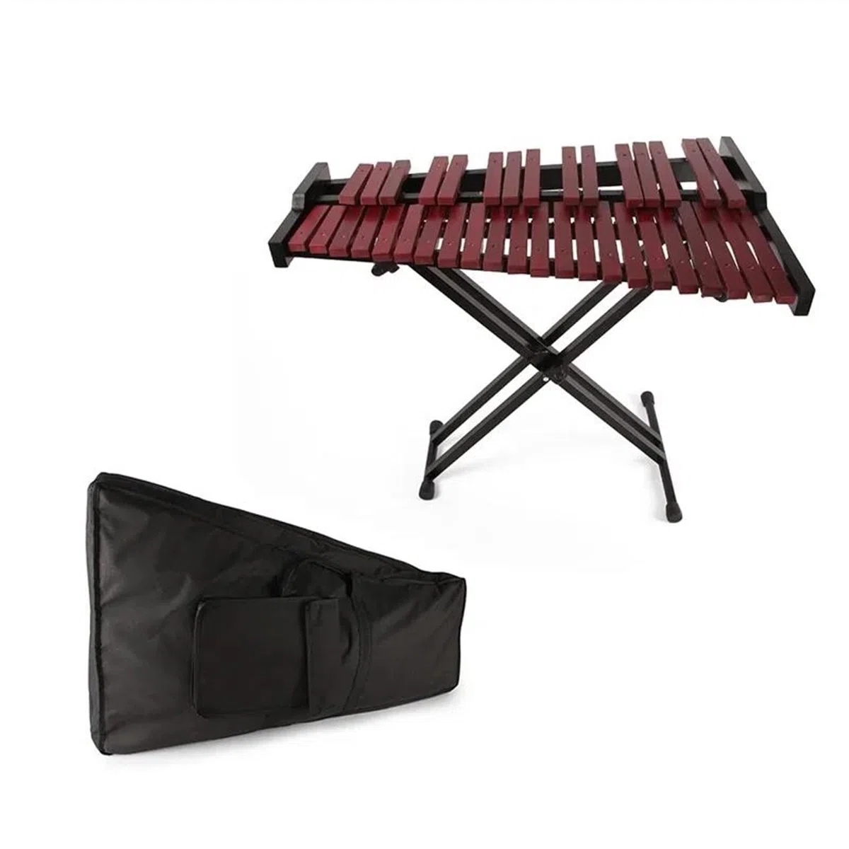 Professional Xylophone 37-Ton Holz-Klangplatte Redwood Xylophon Percussion Mit Klappbarem Klavierständer