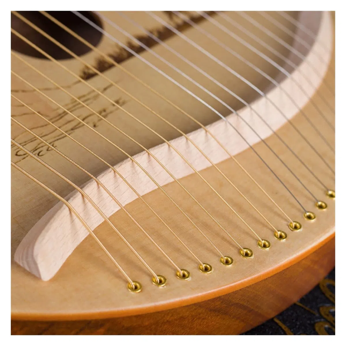 Stimmschlüssel Für Tragbare Musikinstrumente Mit 19 Saiten, Mahagoni, Harfe Harfen-Saiteninstrument (Color : 5)