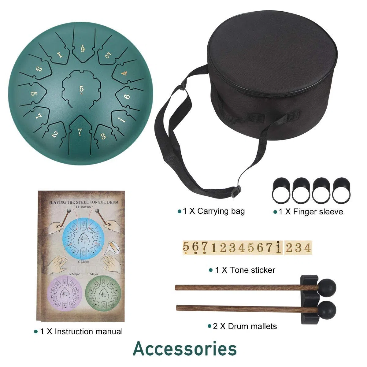 12-Zoll-Stahlzunge-Trommel In C-Major, 13 Erwachsene Trommel/Kind Drum Percussion Instrumentenkit, Verwendet Für Yoga-Meditation, Musiktherapie