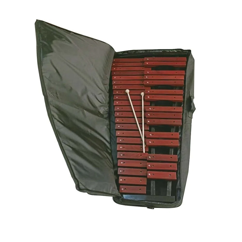 Professionelles Xylophon aus Mahagoniholz mit 37 Tasten, Glockenspiel, Schlaginstrument für den Unterricht, mit verstellbarem Ständer und Gigbag