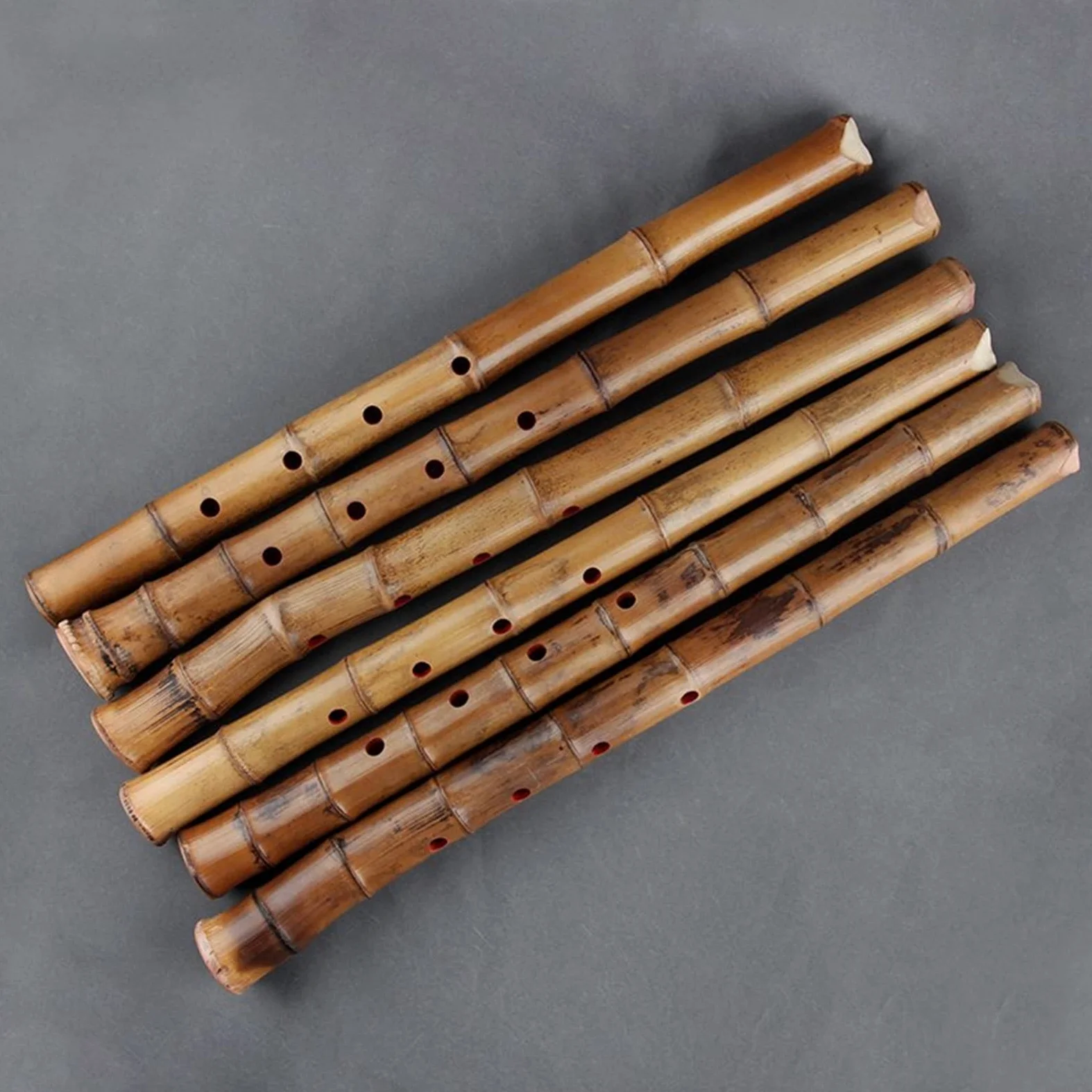 Bambusflöten Shakuhachi 5-Loch Musikinstrumente Aus Holz Bambus Vertikalflöte Mit Wurzel