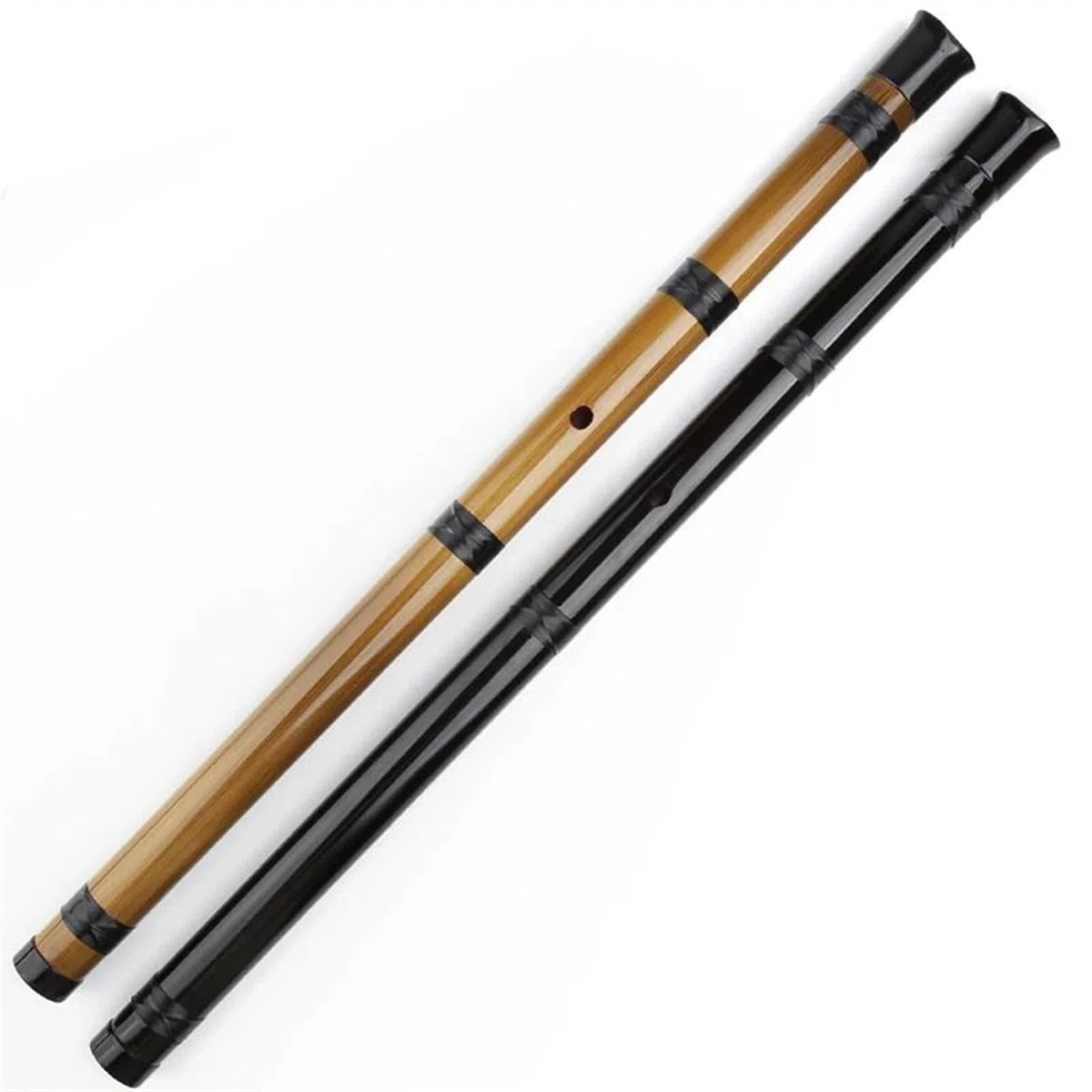 D-Taste 5-Loch selbstgemachte vertikale Bambusflöte Holzblasinstrument Shakuhachi mit Tasche Traditionelle Bambusflöte Musikinstrument (Color : Bk2)