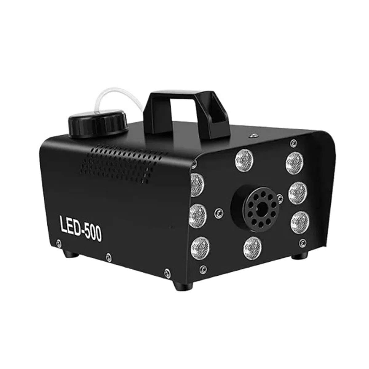 Disco-Nebelmaschine 500W RGB Mit Fernbedienung, Nebelmaschine Auswurffunktion For DJs, Weihnachten, Hochzeiten, Partys Und Bühnenlichteffekte Energiesparend Leistungsstark(500W 18 LED)
