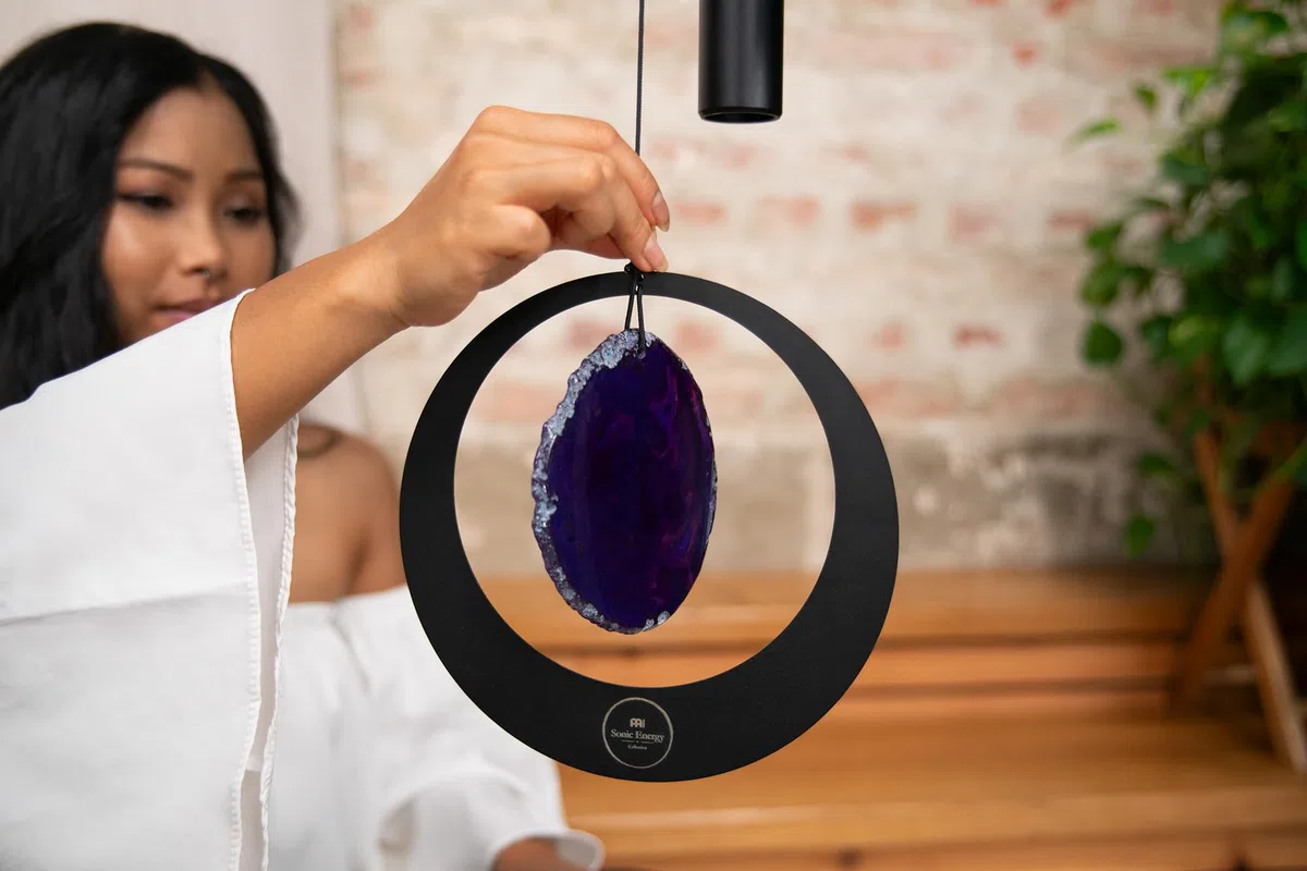 Sonic Energy 50" Purple Agate Meditation Chime, Schwarz (MCDT50ABK)