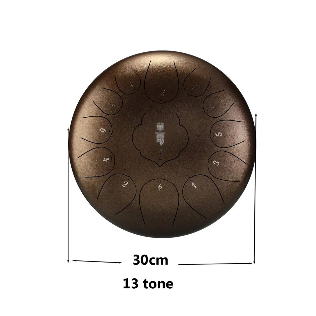 Stahlzunge Trommel 12 Zoll 11 Anmerkungen, Manuelle Percussion Tambourine, Mit Schlägeln, Tonic-Aufkleber, Reisetasche, Yoga, Meditation, Musiktherapie (Color : A)