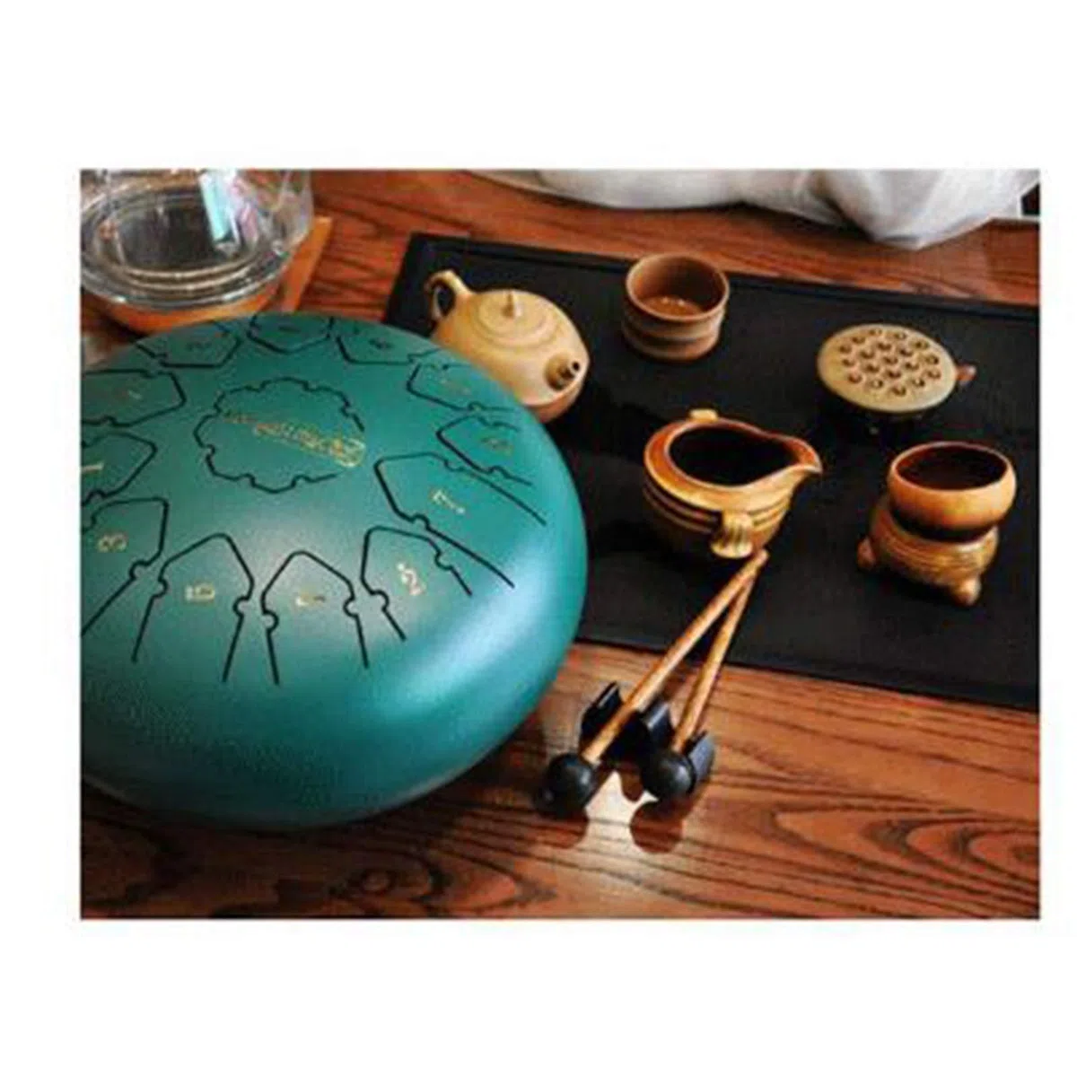 12-Zoll-13-tone-Stahlzunge-Trommel-Percussion-Tamburin Mit Trommelstäbchen, Musikbuch, Aufkleber, Fingerbetten, Aufbewahrungstasche, Geschenke Für Anfänger Und Yoga-Liebhaber (Color : E)