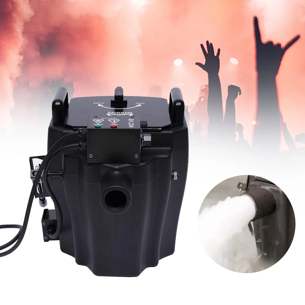 Trockeneismaschine 3500W Stabil Nebelmaschine Tragbar fog machine für Halloween Weihnachten Hochzeitsfeiern und Bühnenauftritte usw