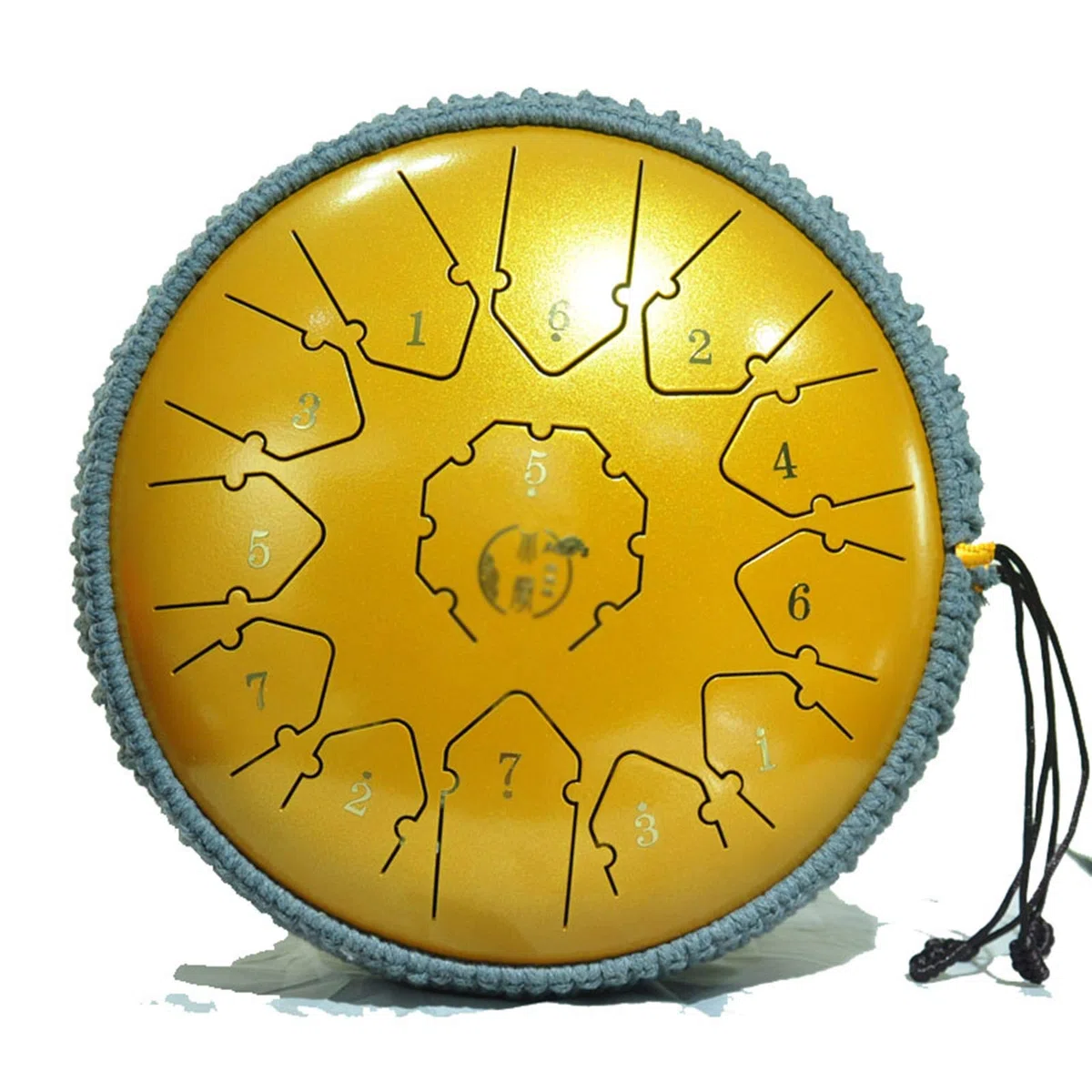 12-Zoll-13-tone-Stahlzunge-Trommel-Percussion-Tamburin Mit Trommelstäbchen, Musikbuch, Aufkleber, Fingerbetten, Aufbewahrungstasche, Geschenke Für Anfänger Und Yoga-Liebhaber (Color : E)
